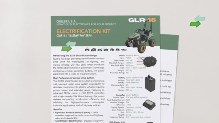 Heavy-duty plug-and-play electrification kits for electric utility vehicles. Faster development, reliable integration. Designed and built in Barcelona.